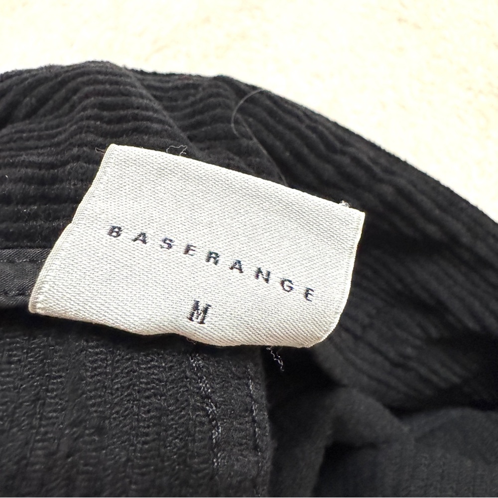 Baserange sz M Tajo Corduroy Pants Black Organic Cotton High Waist Straight - Picture 5 of 12